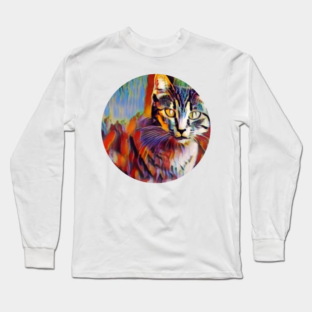 Bright-Eyed floppy cat Long Sleeve T-Shirt by GoranDesign